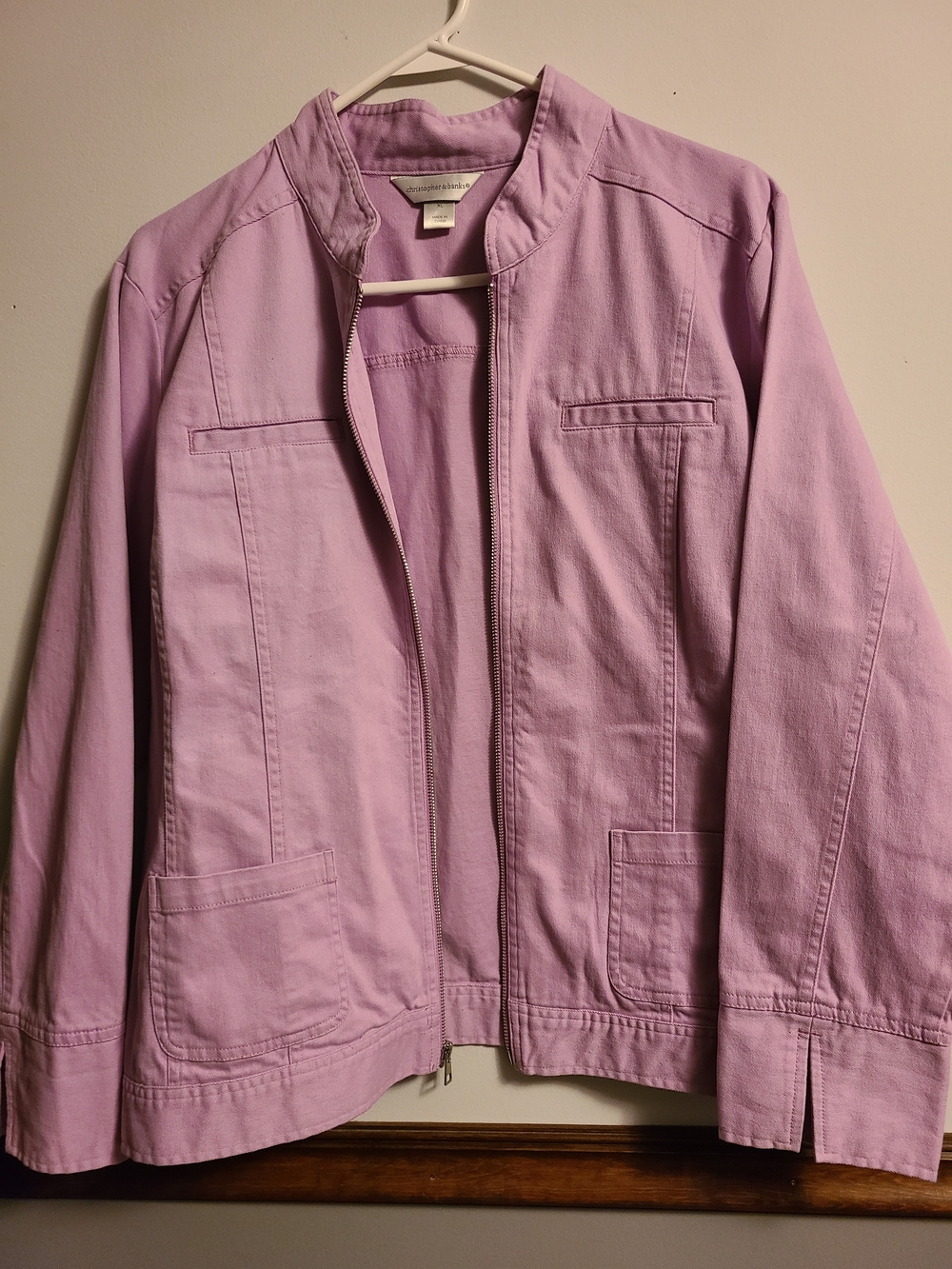 Christopher & Banks Pastel Lilac Utility Jacket